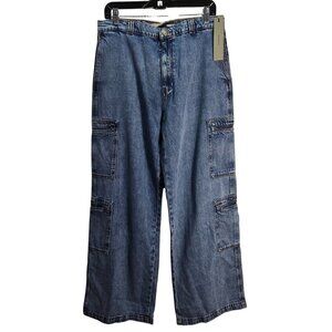 NWT | Hudson Jeans High Rise Wide Leg Multi Pocket Utility Cargo Denim | 30